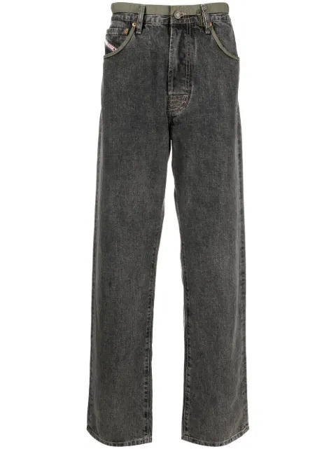 Diesel mid-rise straight-leg jeans Black A023590CBBH