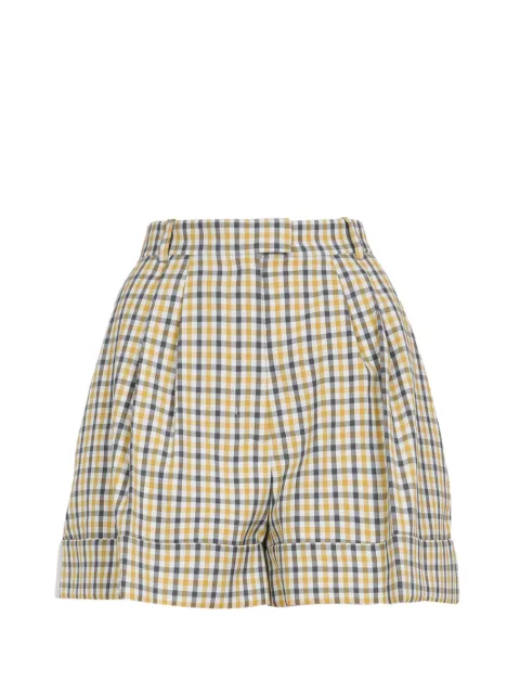 Baum Und Pferdgarten pleated checked shorts Neutrals 21622NOMADE