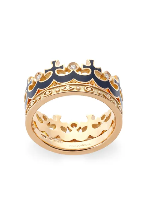 Dolce & Gabbana 18K yellow gold Royal diamond ring Gold WRLK3GWYEBL