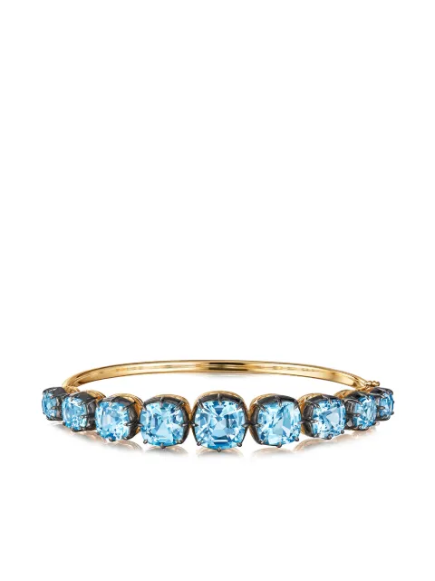 FRED LEIGHTON 18kt yellow gold cushion topaz collect bangle Gold B1048FL0BTOPSVGO