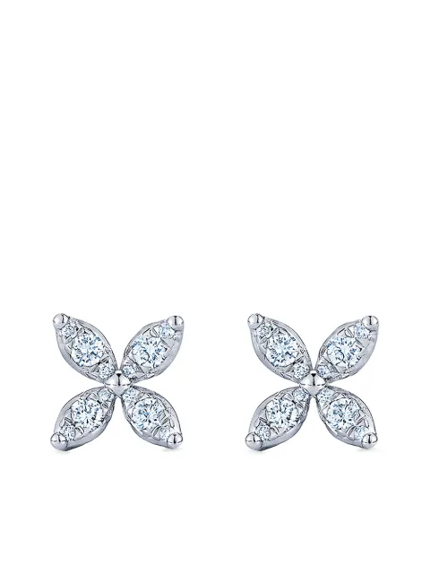KWIAT 18kt white gold Sunburst X diamond earrings Silver E21770DIA18KW