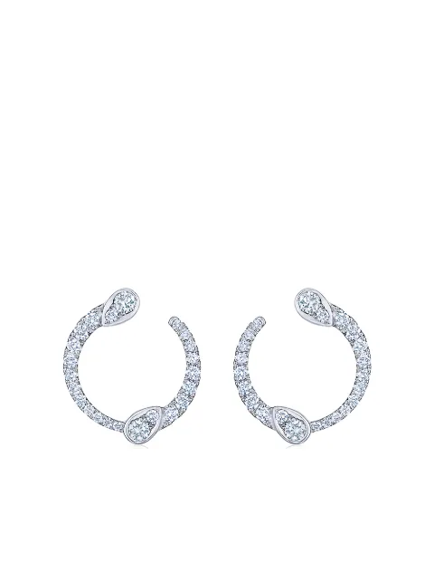 KWIAT 18kt white gold Eclipse diamomnd hoop earrings Silver E24910DIA18KW