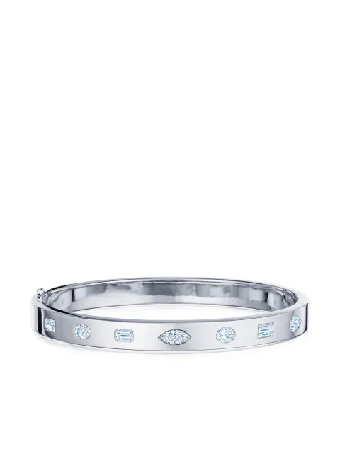 KWIAT 18kt white gold stackable fancy shape diamond bangle Silver B156980DIA18KW