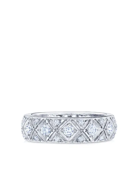 KWIAT 18kt white gold Splendor diamond filigree band ring Silver W146290DIAPLAT