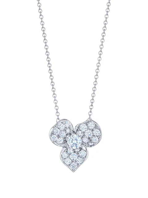 KWIAT 18kt white gold diamond floral pendant Silver N98340DIA18KW