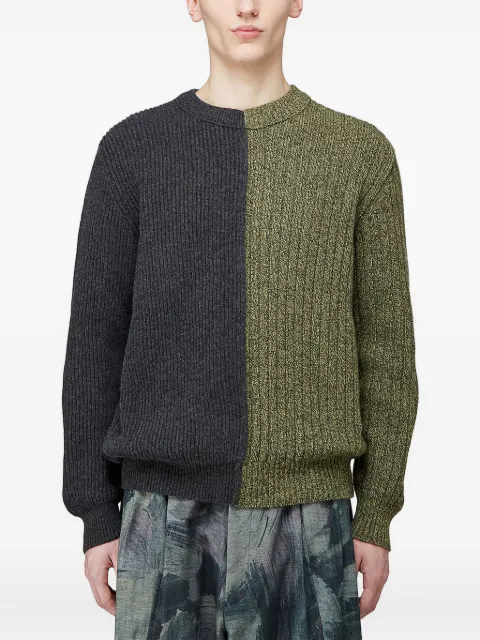 Pringle of Scotland rib-knit sweater Green UTJ007