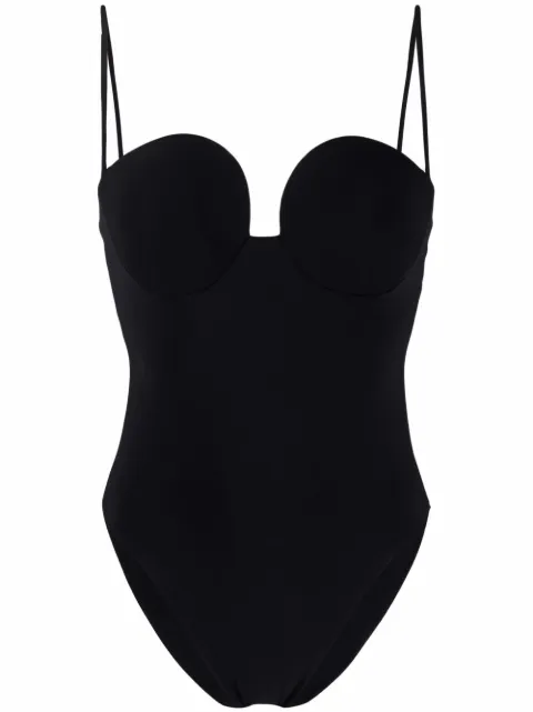 Magda Butrym sweetheart neckline swimsuit Black 809521