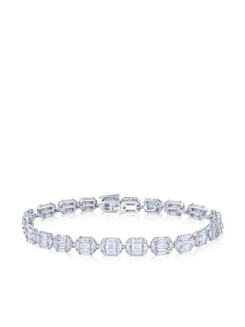 KWIAT 18kt white gold emerald cut diamond Sunburst bracelet Silver B195500DIA18KW