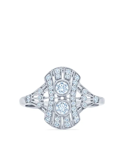 KWIAT 18kt white gold diamond Splendor petite filigree ring Silver R280920DIA18KW