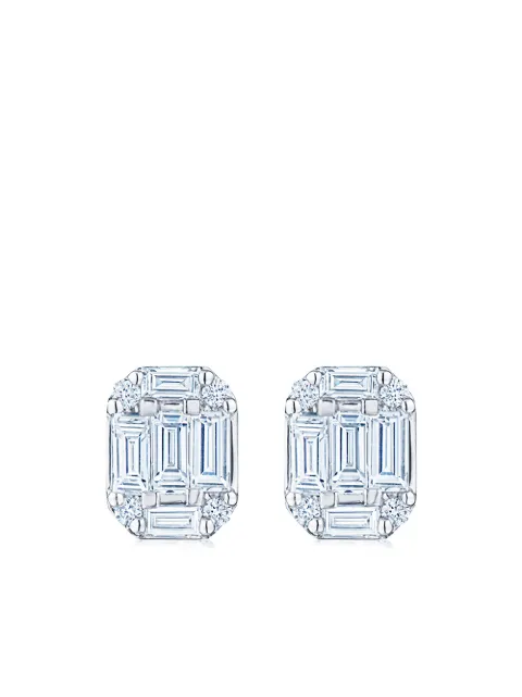 KWIAT 18kt white gold diamond Starburst stud earrings Silver E26640DIA18KW