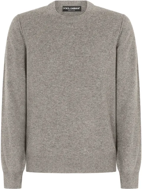 Dolce & Gabbana round-neck cashmere jumper Grey GX487TJAWLZ