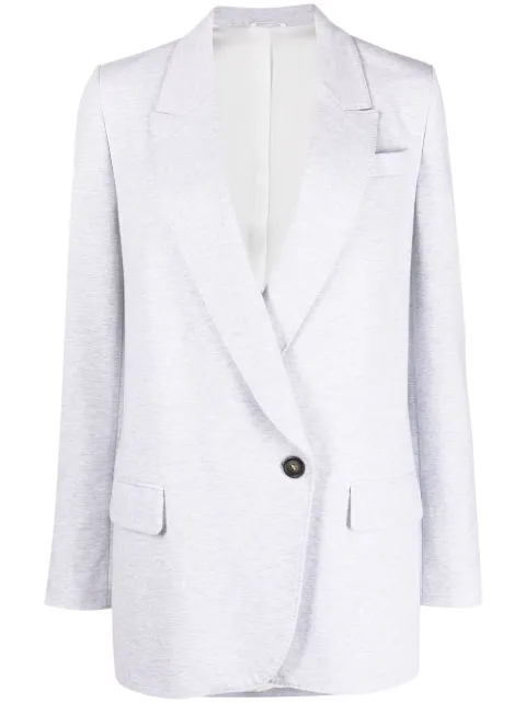 Brunello Cucinelli cotton-blend jersey blazer Grey MH8272115C8003