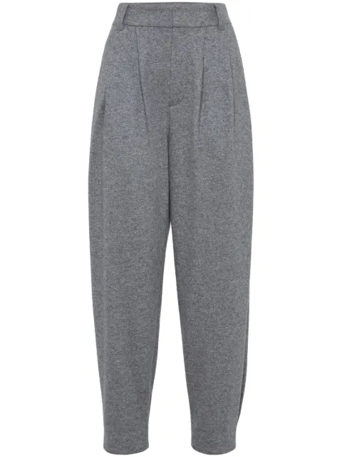 Brunello Cucinelli tapered-leg cashmere trousers Grey ML896P7701C210