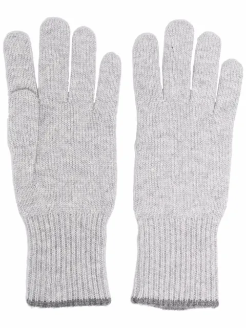 Brunello Cucinelli knitted cashmere gloves Grey M2293118CS170