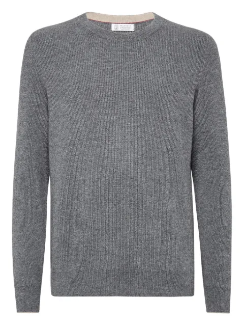 Brunello Cucinelli ribbed-knit cashmere jumper Grey M2229510CY836
