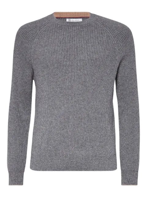 Brunello Cucinelli ribbed-knit cashmere jumper Grey M2274100CY836