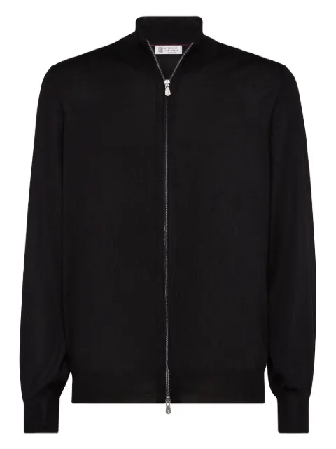 Brunello Cucinelli cashmere and silk lightweight cardigan with zipper Black M2300106CH101