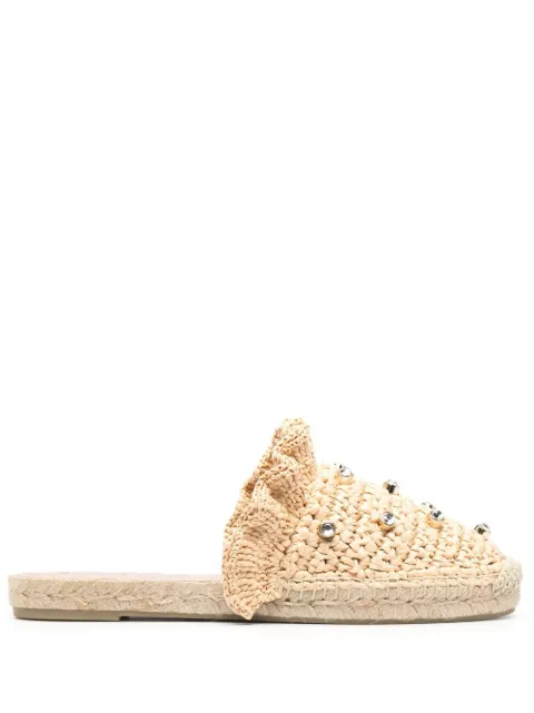 RED(V) crystal-embellished woven espadrilles QS0F86RBC