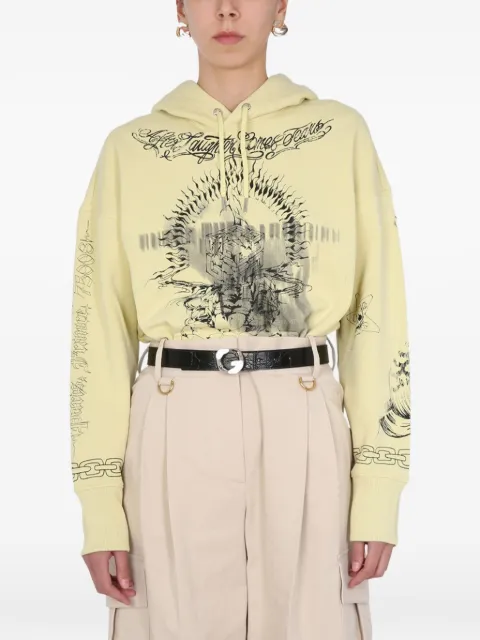 Givenchy printed hoodie Yellow BWJ01Z3Z59
