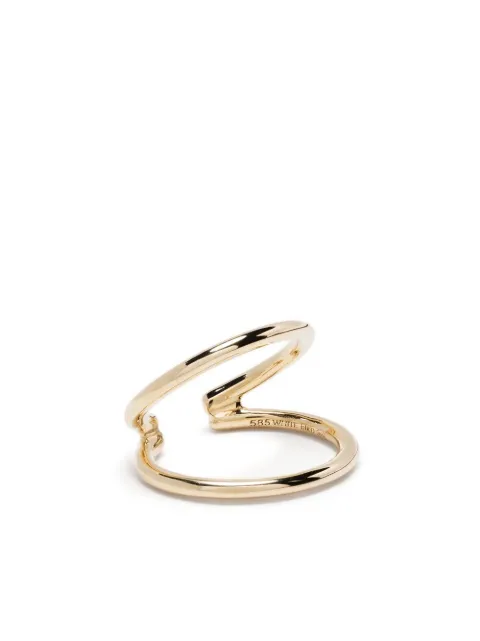 We by WHITEbIRD 14kt yellow gold double ear cuff Gold EARCUFFOJ