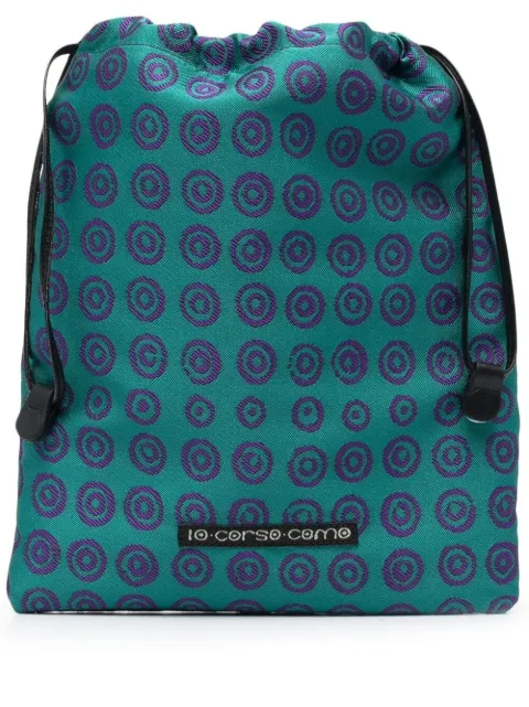 10 CORSO COMO geometric-print makeup bag Blue BUSTINA