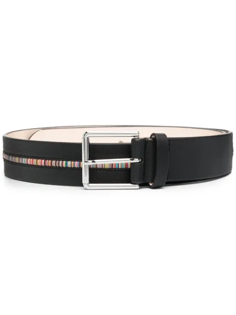 Paul Smith Artist-stripe leather belt Black M1A5775BINSTB