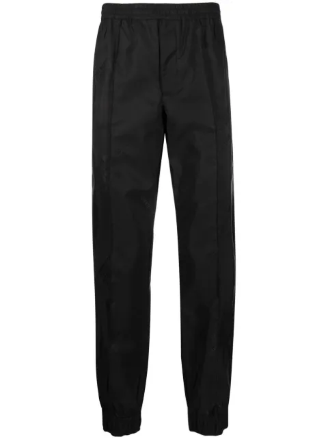 Helmut Lang logo-print tapered trousers Black L02HM202