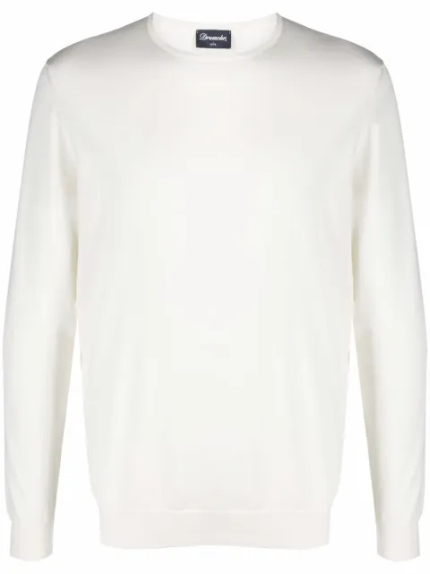 Drumohr crew-neck cotton jumper Neutrals D0GN113120