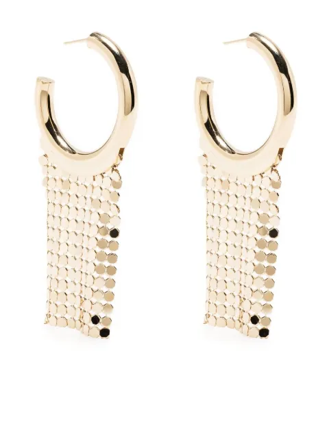 Rabanne Pixel hoop earrings Gold 21PBB0145MET074