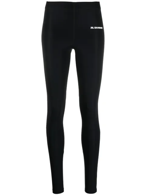 Jil Sander logo-print leggings Black JPPS783523WS478208
