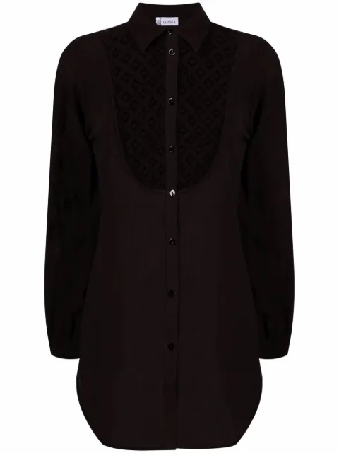 La Perla cut out-detail button-up shirt Black LPDCFI0046060