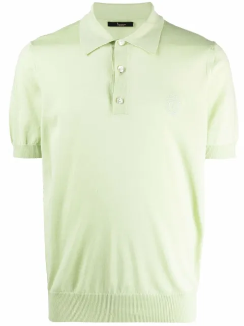Billionaire logo-embroidered cotton polo shirt Green IAACMKK0181BKN001N
