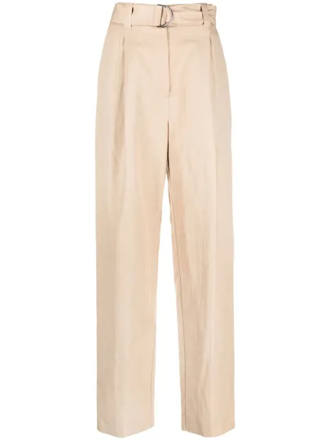 MSGM belted straight-leg trousers Neutrals 3042MDP111X217300