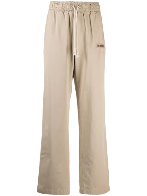 Palm Angels side-stripe straight-leg trousers Neutrals PMCG002S21FAB0066110