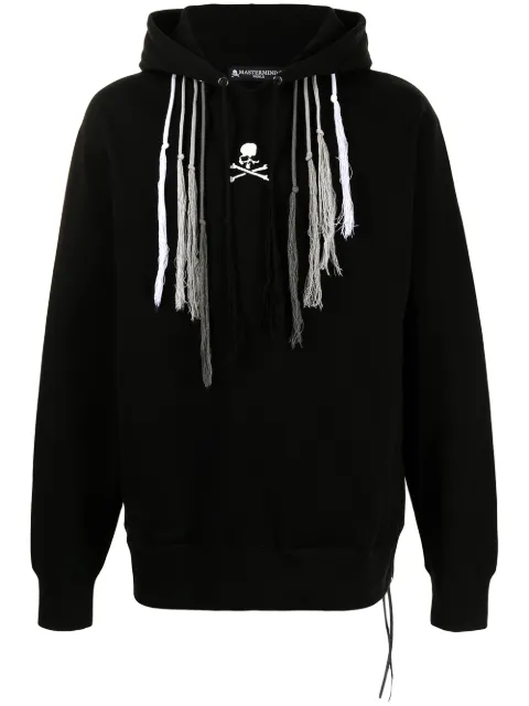 Mastermind World logo-print tassel-detail hoodie Black MW21S06SW008010
