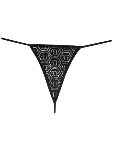 Philipp Plein thong All Over PP Black AAACWUY0113PTE003N