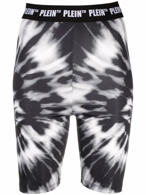 Philipp Plein tie dye-print cycling shorts Black AAACWRT1004PTE003N