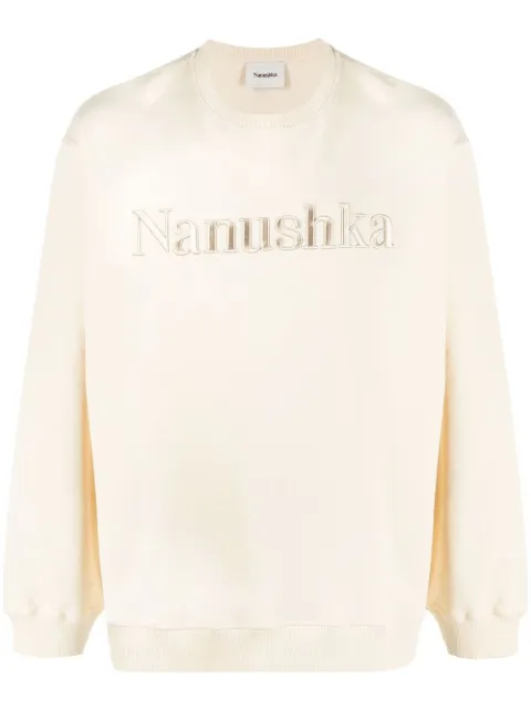 Nanushka logo-embroidered sweatshirt Neutrals NM21RSSW01071