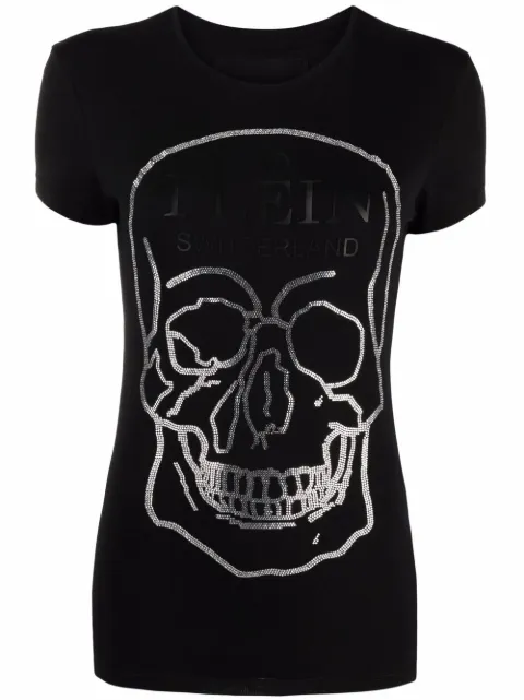 Philipp Plein Skull logo print T-shirt Black AAACWTK2344PJY002N