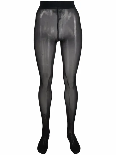 Philipp Plein striped logo-embellished tights Black AAACWUY0102PTE003N