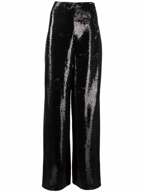 Philipp Plein embellished wide-leg trousers Black AAACWRT0984PTE003N