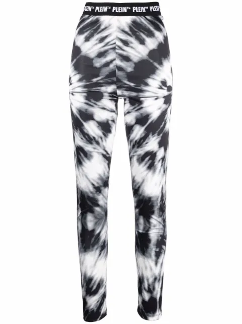 Philipp Plein tie-dye print leggings Black AAACWRT1002PTE003N