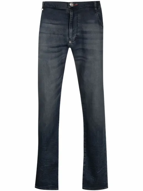 Philipp Plein elasticated-waist straight-leg jeans Blue FAACMDT2548PDE004N