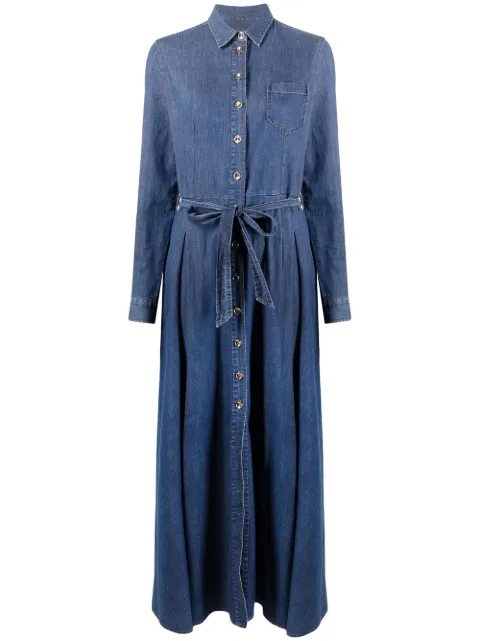 Philipp Plein denim maxi shirt dress Blue FAACWDG0113PDE004N