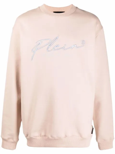 Philipp Plein embroidered-logo sweatshirt Neutrals FAACMJO0776PJO002N