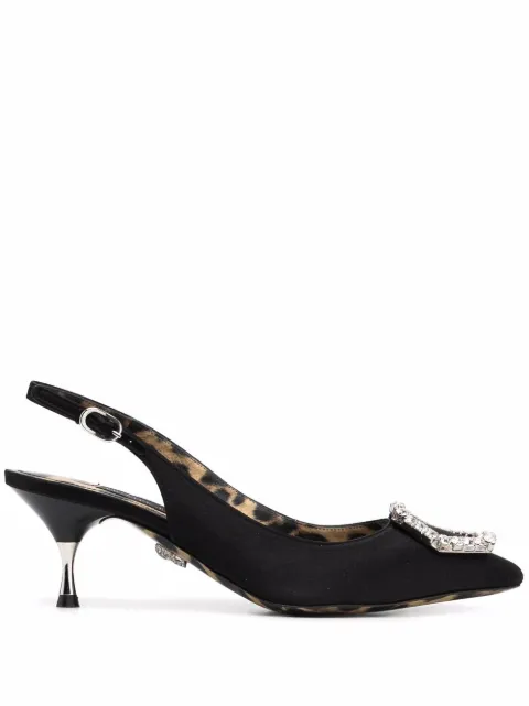 Philipp Plein Crystal Hexagon pointed pumps Black FAASWSD0401PXV001N