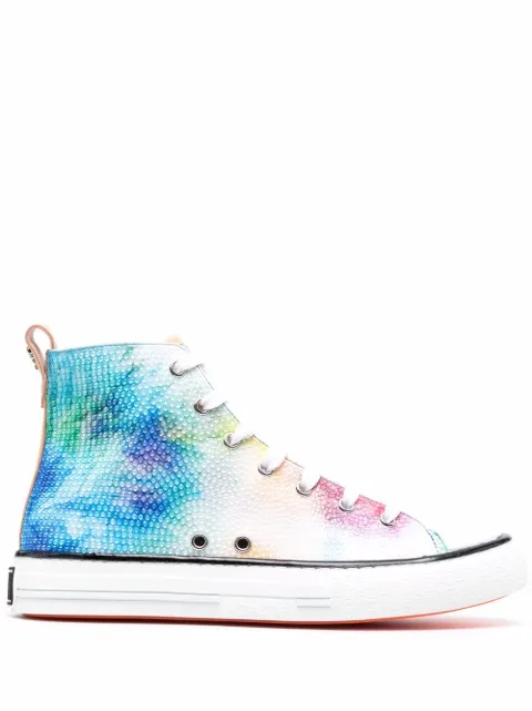 Philipp Plein Megastar tie-dye high-top sneakers Blue AAASWSC2254PTE003N
