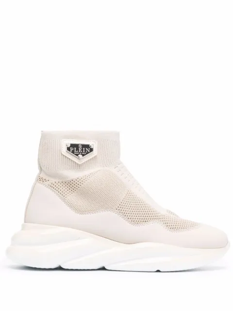 Philipp Plein sock-style chunky sneakers Neutrals AAASWSC2293PTE120N