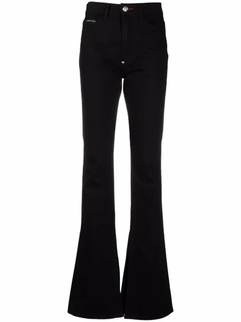 Philipp Plein high-rise flared jeans Black FAACWDT1690PDE004N