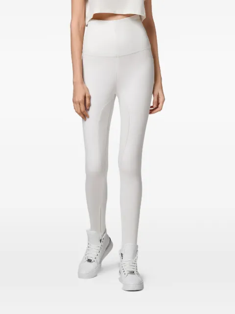 Philipp Plein high-waisted cady-texture leggings White FAACWRT0922PTE003N